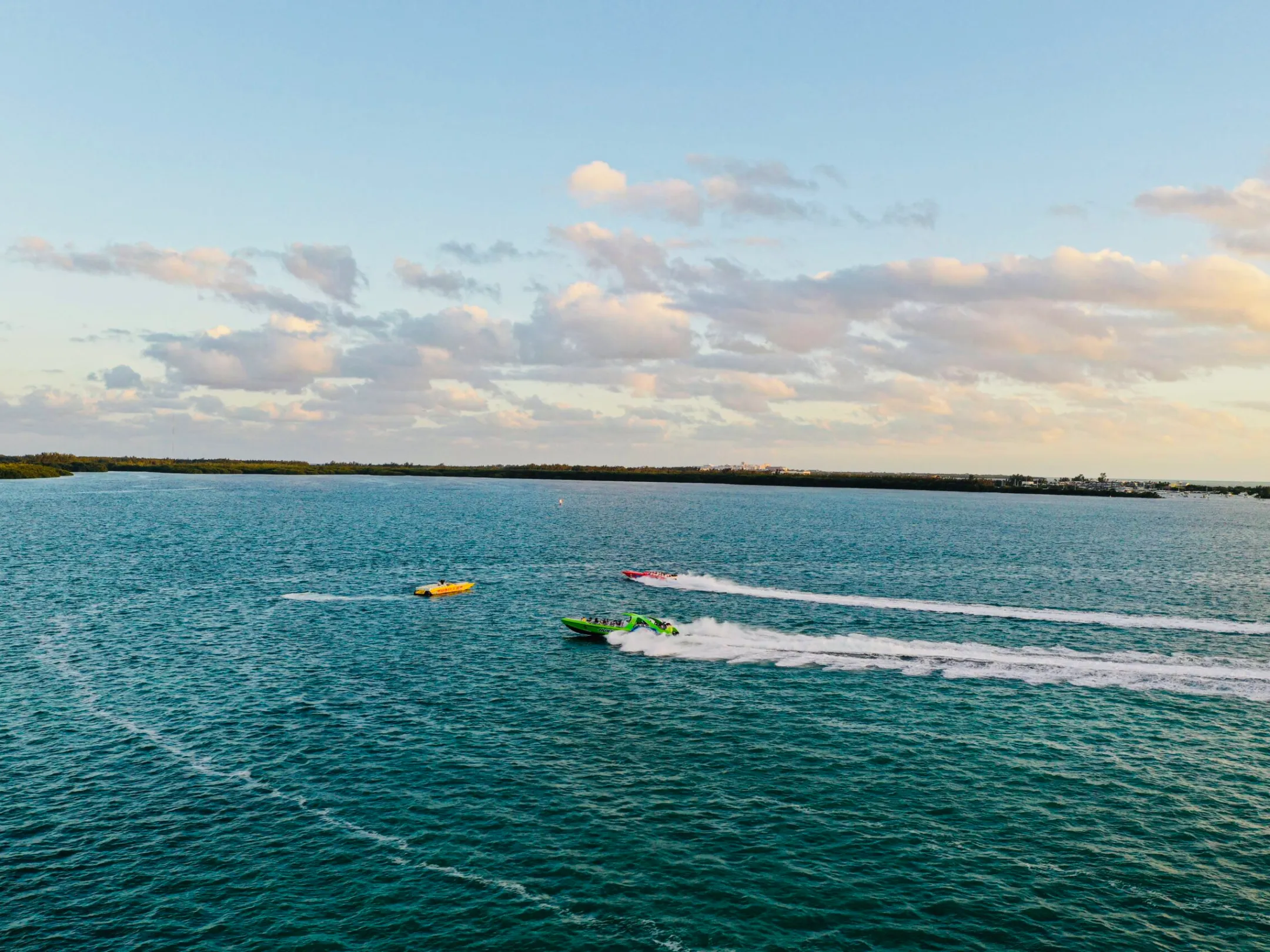 a small boat in a body of water