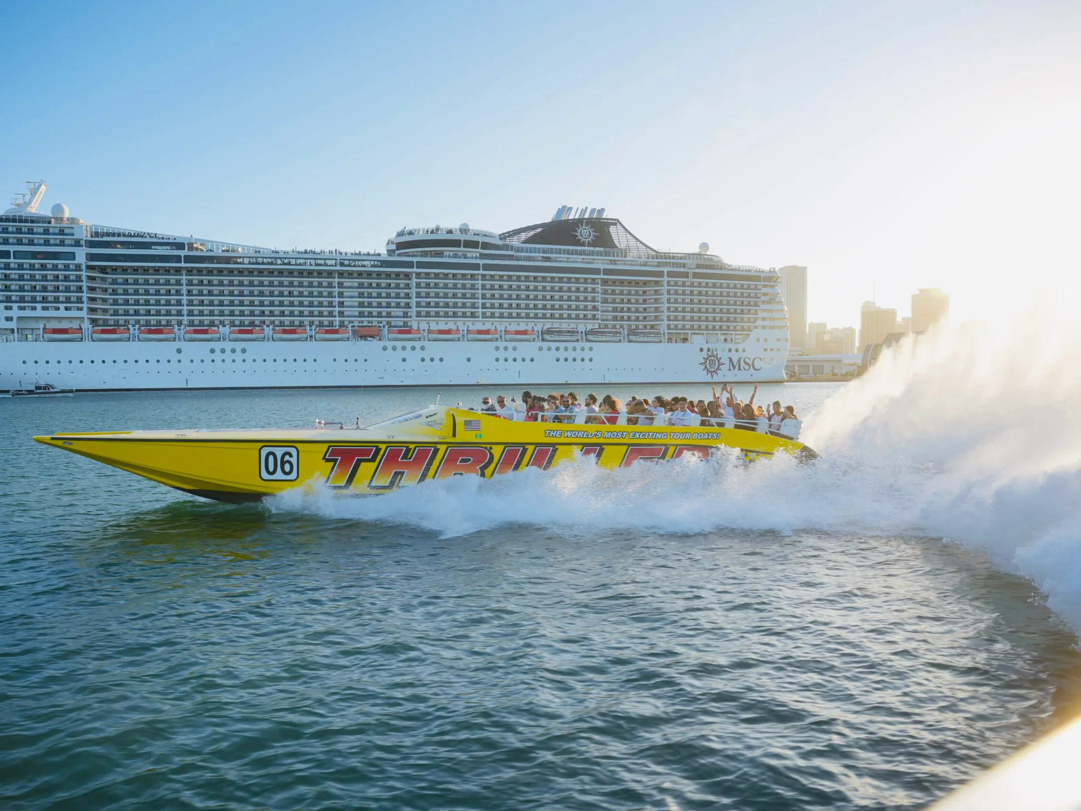 a small boat in a body of water