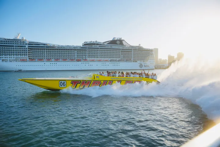 a small boat in a body of water