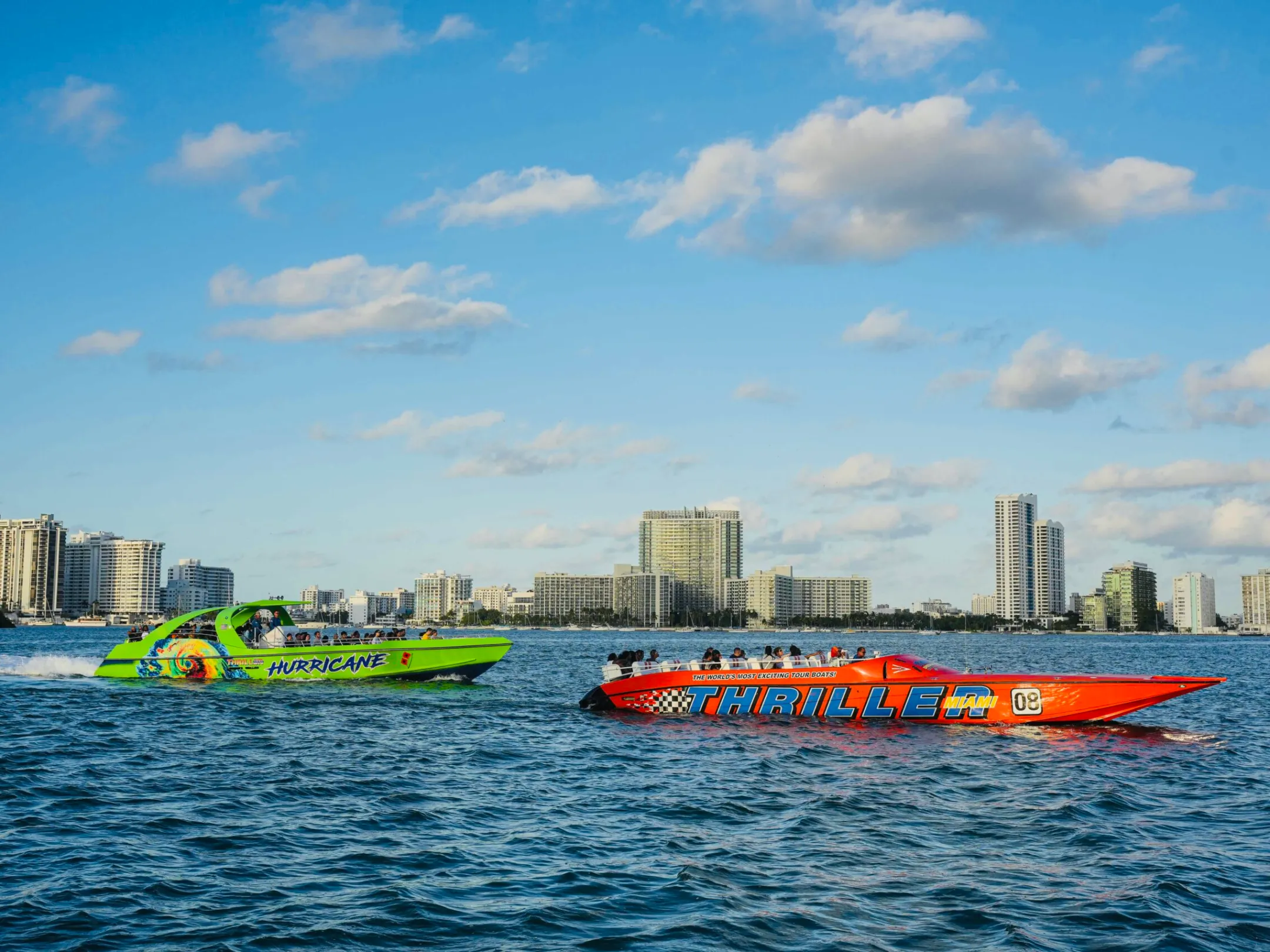 a small boat in a large body of water
