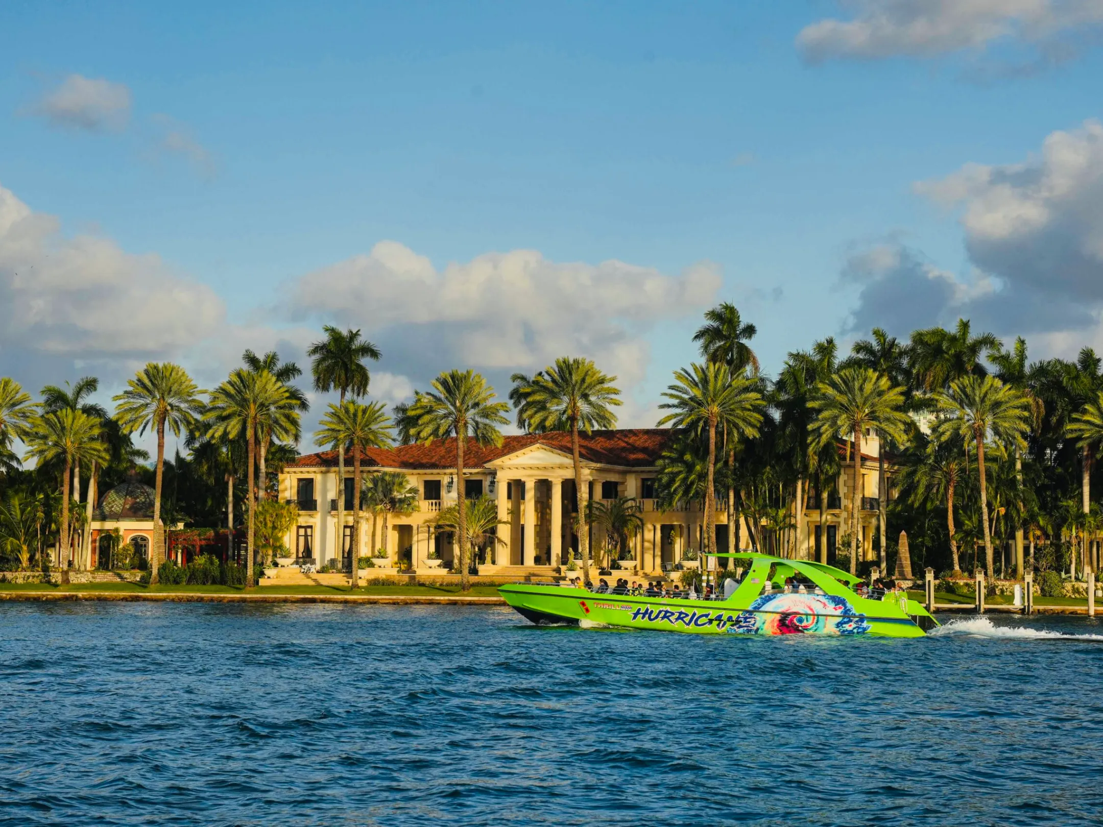 a small boat in a large body of water